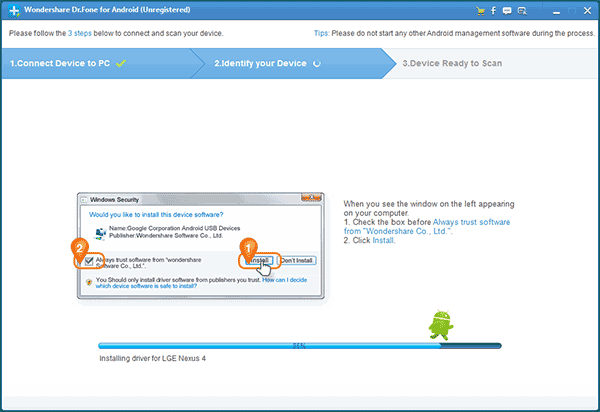 Android qurilmasi uchun drayverlarni o'rnatish