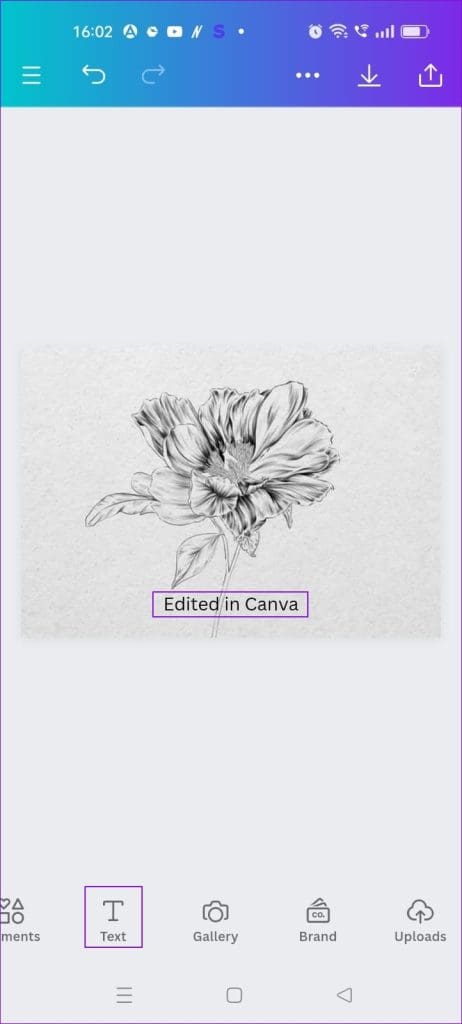 Canva ilovasida matn qo