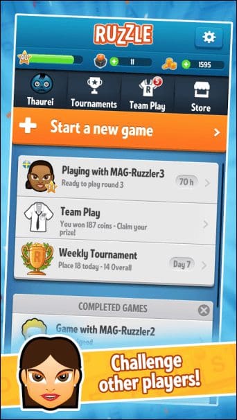 Ruzzle o&lsquo;yin rejimlari