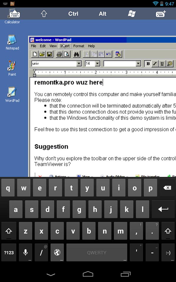 Windows demonstratsion seansiga ulanish