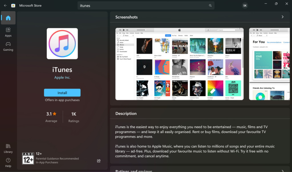 iTunes yangilash
