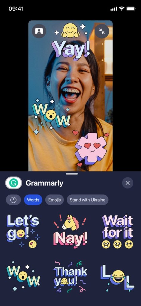 Grammarly iPhone klaviaturasi