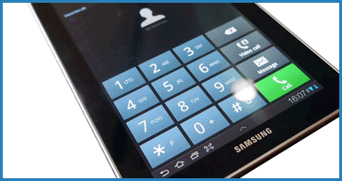 Samsung Galaxy Tab planshetida raqam terish